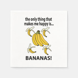 Bananas Fruit Funny Bananas Party Napkin