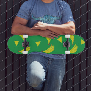 Bananas Geometric Skate Deck Green and Yellow