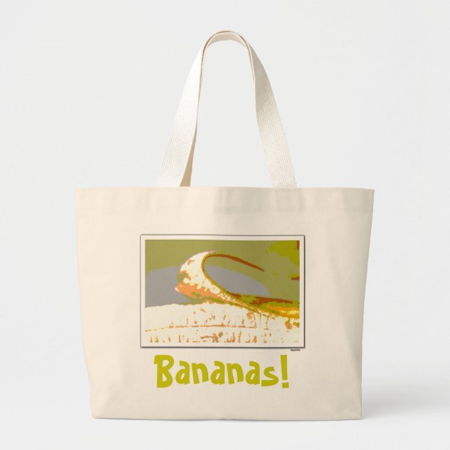 Bananas Grocery Large Tote Bag (Front)