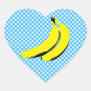 Bananas Heart Sticker