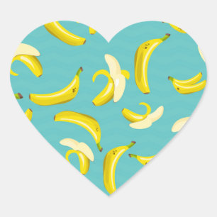 Bananas Heart Sticker