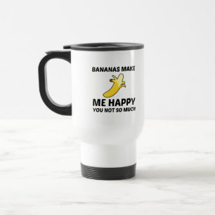 BANANAS MAKE ME HAPPY TRAVEL MUG