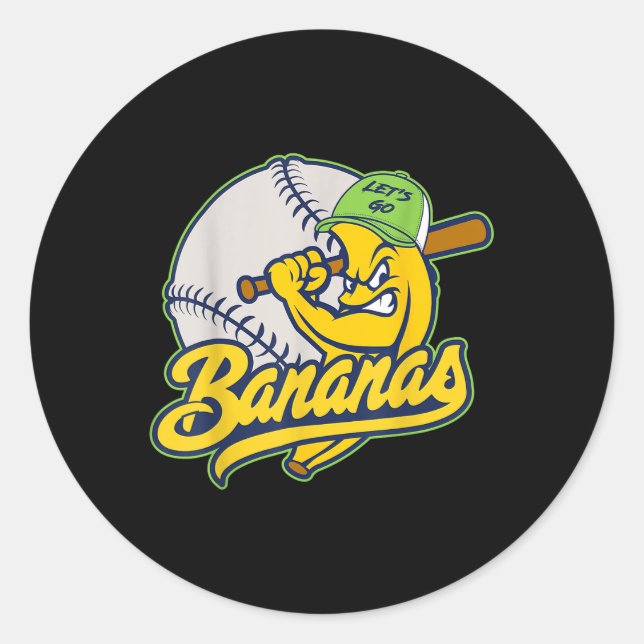 Bananas Nickname Personalised Last Name Apparel Fr Classic Round Sticker (Front)