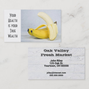 Bananas On Grey Wood Business Card