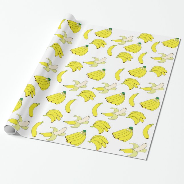 Bananas Over Bananas Wrapping Paper (Unrolled)