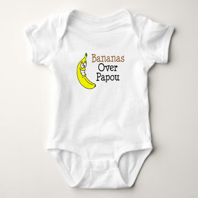 Bananas Over Papou Baby Bodysuit (Front)