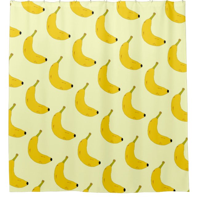 BANANAS PATTERN IN POP ART STYLE  SHOWER CURTAIN (Front)