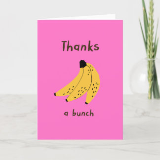 Bananas pink Thank You Card