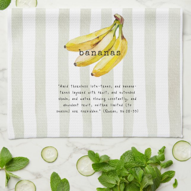 Bananas - Quran Verse Tea Towel (Folded)