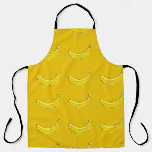 bananas, Seamless pattern with bananas, food backg Apron