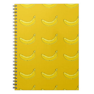 bananas, Seamless pattern with bananas, food backg Notebook