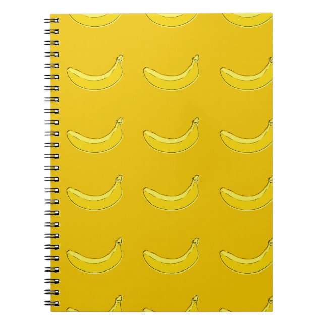 bananas, Seamless pattern with bananas, food backg Notebook (Front)