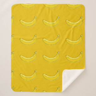 bananas, Seamless pattern with bananas, food backg Sherpa Blanket