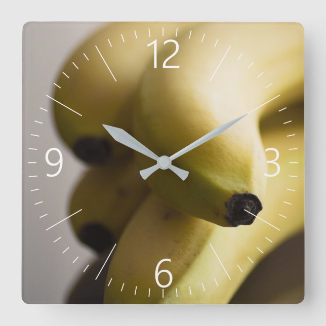 Bananas Square Wall Clock (Front)