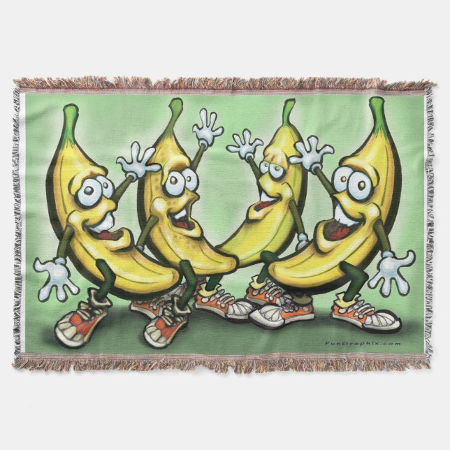 Bananas Throw Blanket (Front)