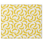Bananas Tropical Fruit Print, Yellow and White