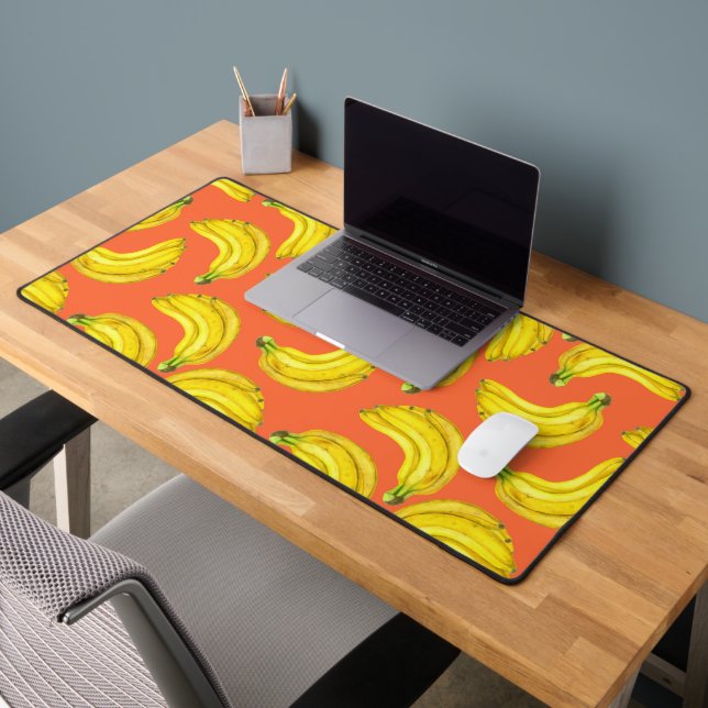 Bananas watercolor desk mat (Office 2)