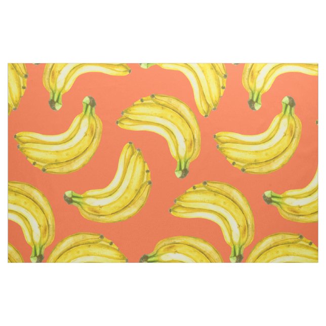 Bananas watercolor fabric (Fat Quarter)