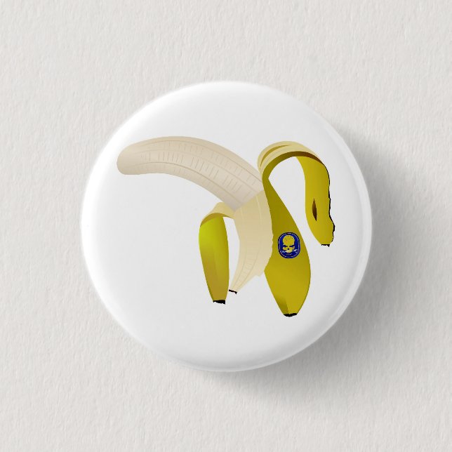 bananna 3 cm round badge (Front)
