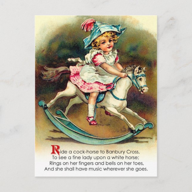 Banbury Cross Nursery Rhyme Postcard (Front)