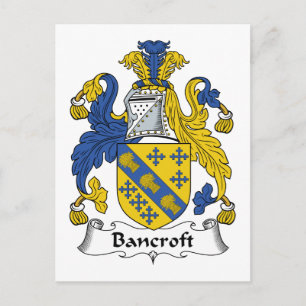 Bancroft Family Crest Postcard