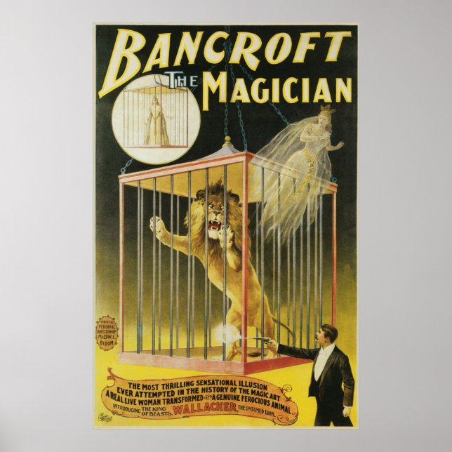Bancroft the Magician c 1897 Poster (Front)