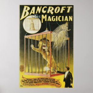 Bancroft ~ The Magician Vintage Magic Act Poster