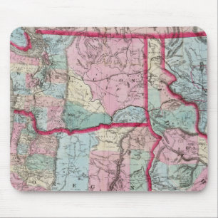 Bancroft's Map Of Oregon, Washington, Idaho Mouse Mat