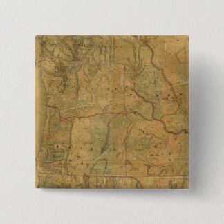 Bancroft's Map Of The Pacific States 15 Cm Square Badge