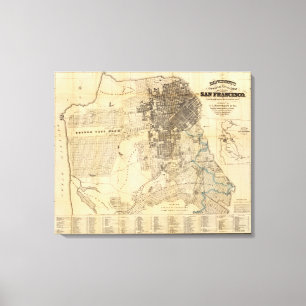 Bancroft's official Guide Map of San Francisco Canvas Print