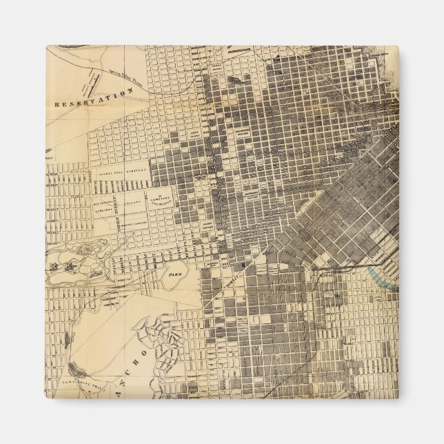 Bancroft's official Guide Map of San Francisco Magnet (Front)