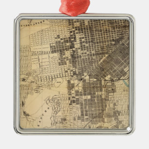 Bancroft's official Guide Map of San Francisco Metal Tree Decoration