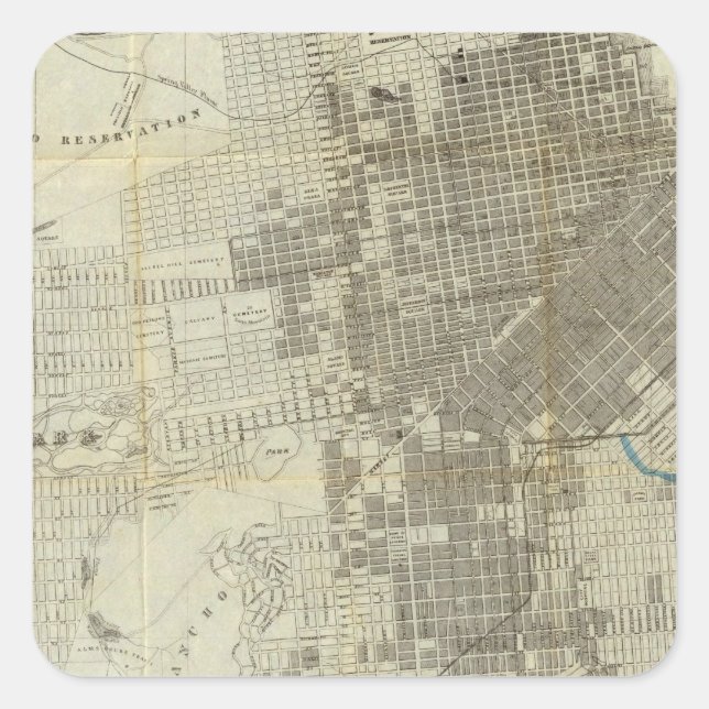 Bancroft's Official San Francisco City Map Square Sticker (Front)