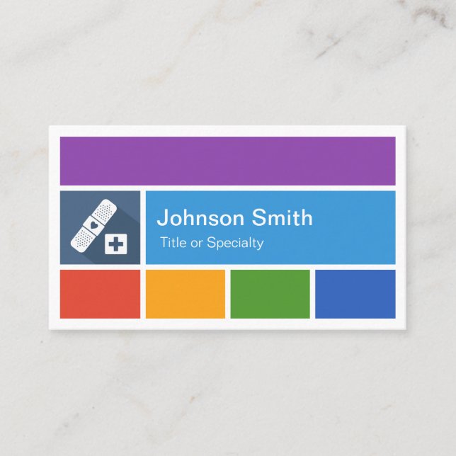 Band aid Bandage - Creative Modern Metro Style Business Card (Front)