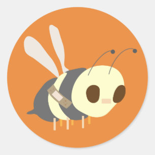 Band aid Bee Classic Round Sticker