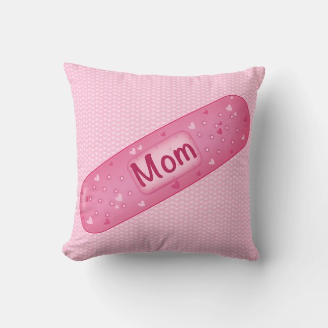   Band-aid mom  soft pink Cojín  Cushion (Front)