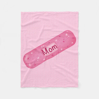  band-aid mom soft pink  fleece blanket