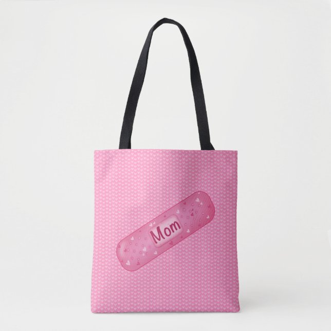  band-aid mom tote bag (Front)
