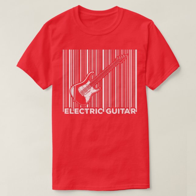 Band Barcode Musician EGuitar GuitaristElectric Gu T-Shirt (Design Front)