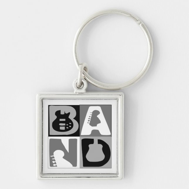 Band Blocks  Key Ring (Front)