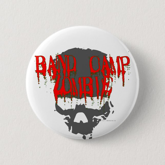 Band Camp Zombie 6 Cm Round Badge (Front)