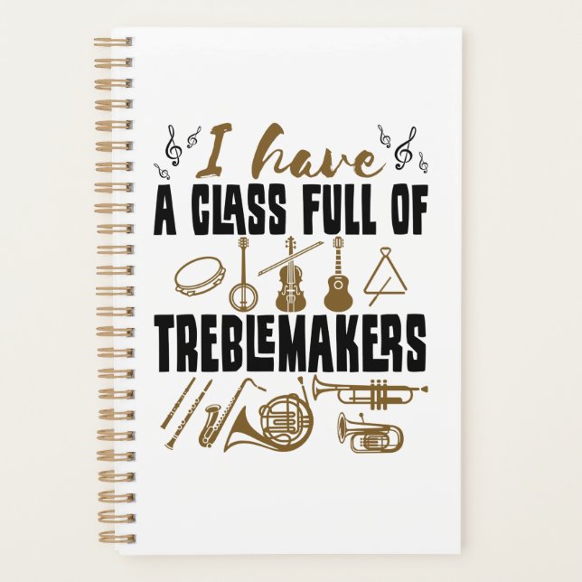 Band Director Teacher Class Full of Treblemakers Planner (Front)