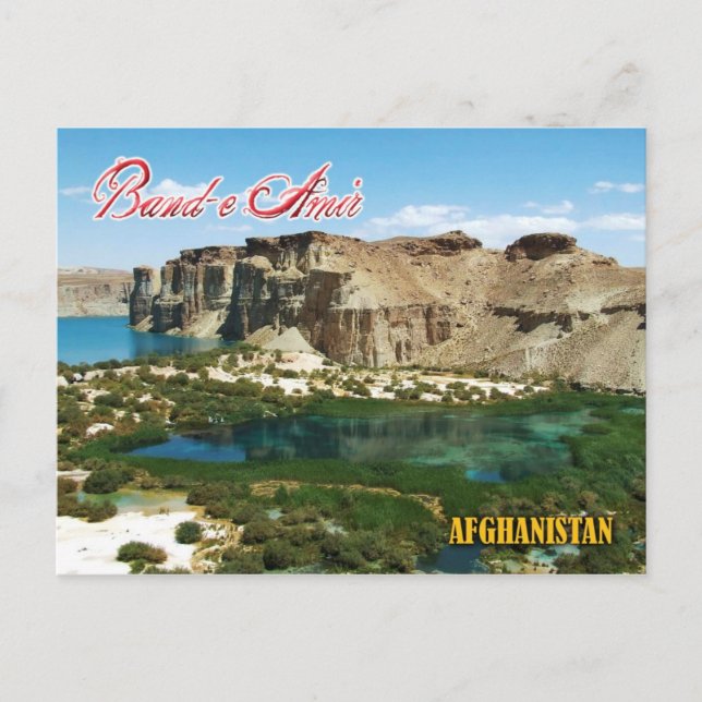 Band-e Amir, Afghanistan Postcard (Front)