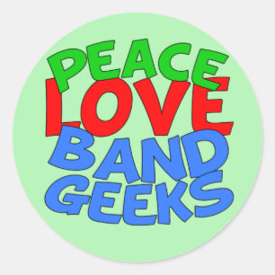 Band Geek Classic Round Sticker