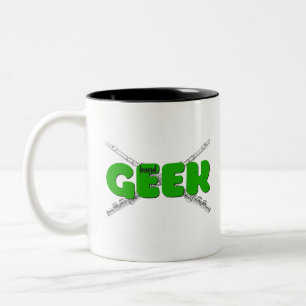 Band Geek - Flute Two-Tone Coffee Mug