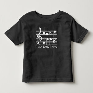 Band Geek Musician Musical Notes Instrument Player Toddler T-Shirt