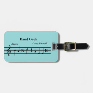 Band Geek Personalised Luggage Tag