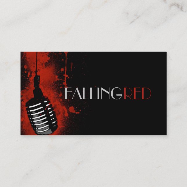 Band Group Vocalist Rock Singer Performer Music Business Card (Front)