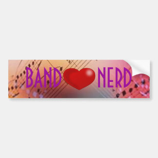 Band *heart* Nerd Bumper Sticker