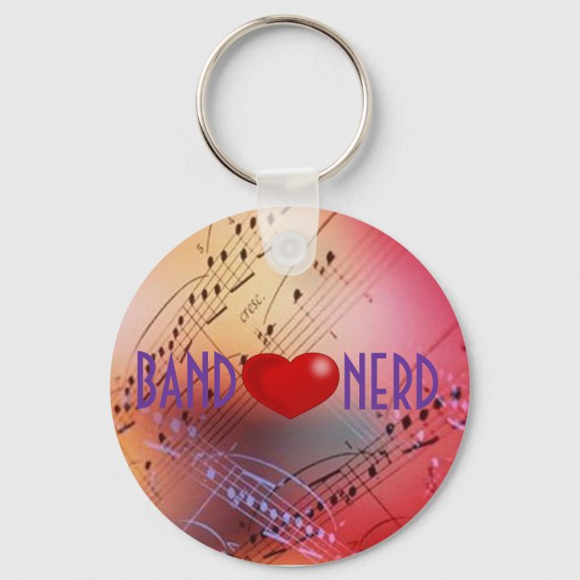 Band *heart* Nerd Keychain (Front)